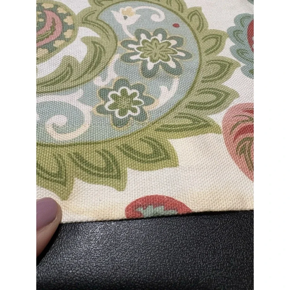 Valence Curtain Set Paisley Pattern Sage Pink Rust Modern Country Chic 51 X 15
